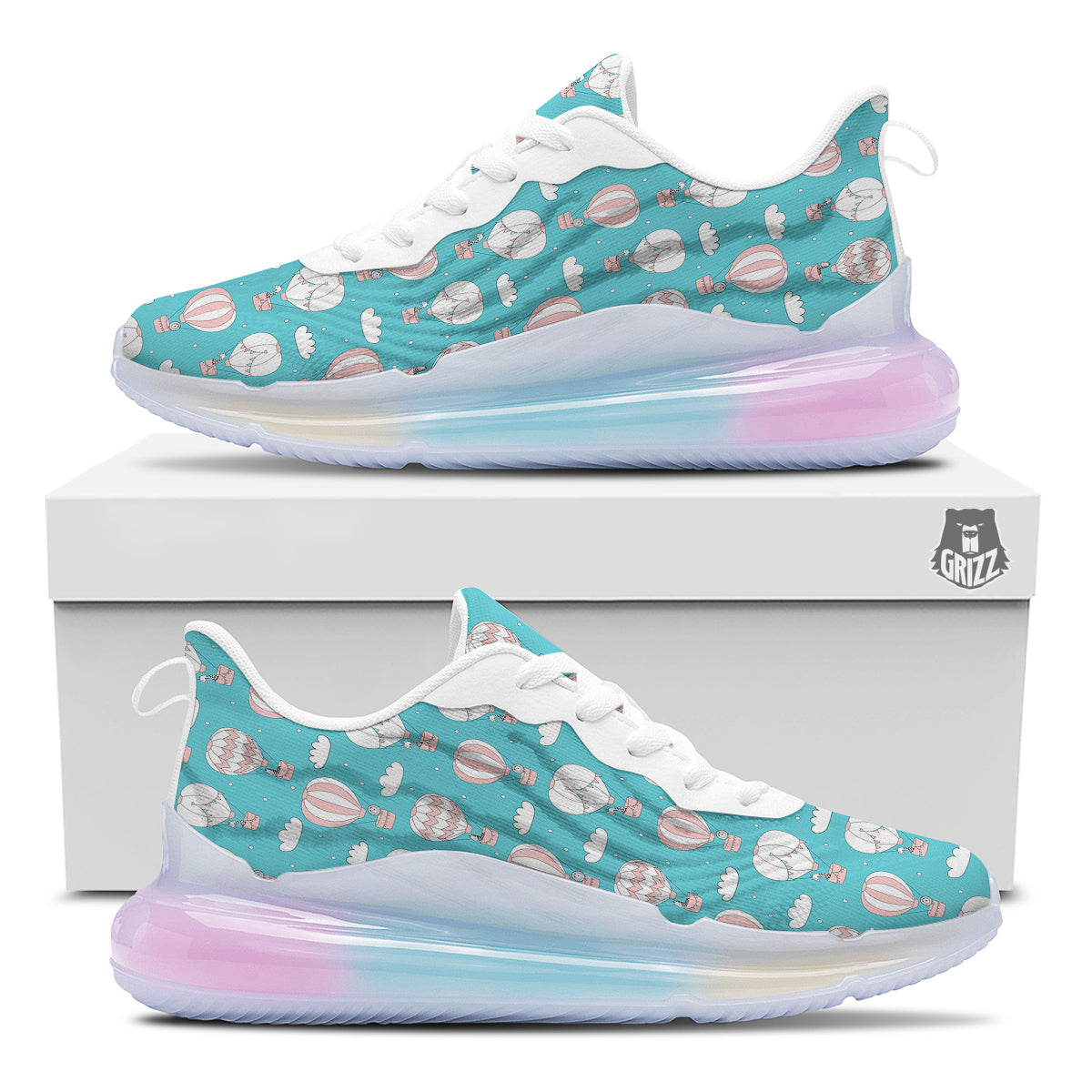 Air Balloon Cartoon Print Pattern Running Sneakers-grizzshop