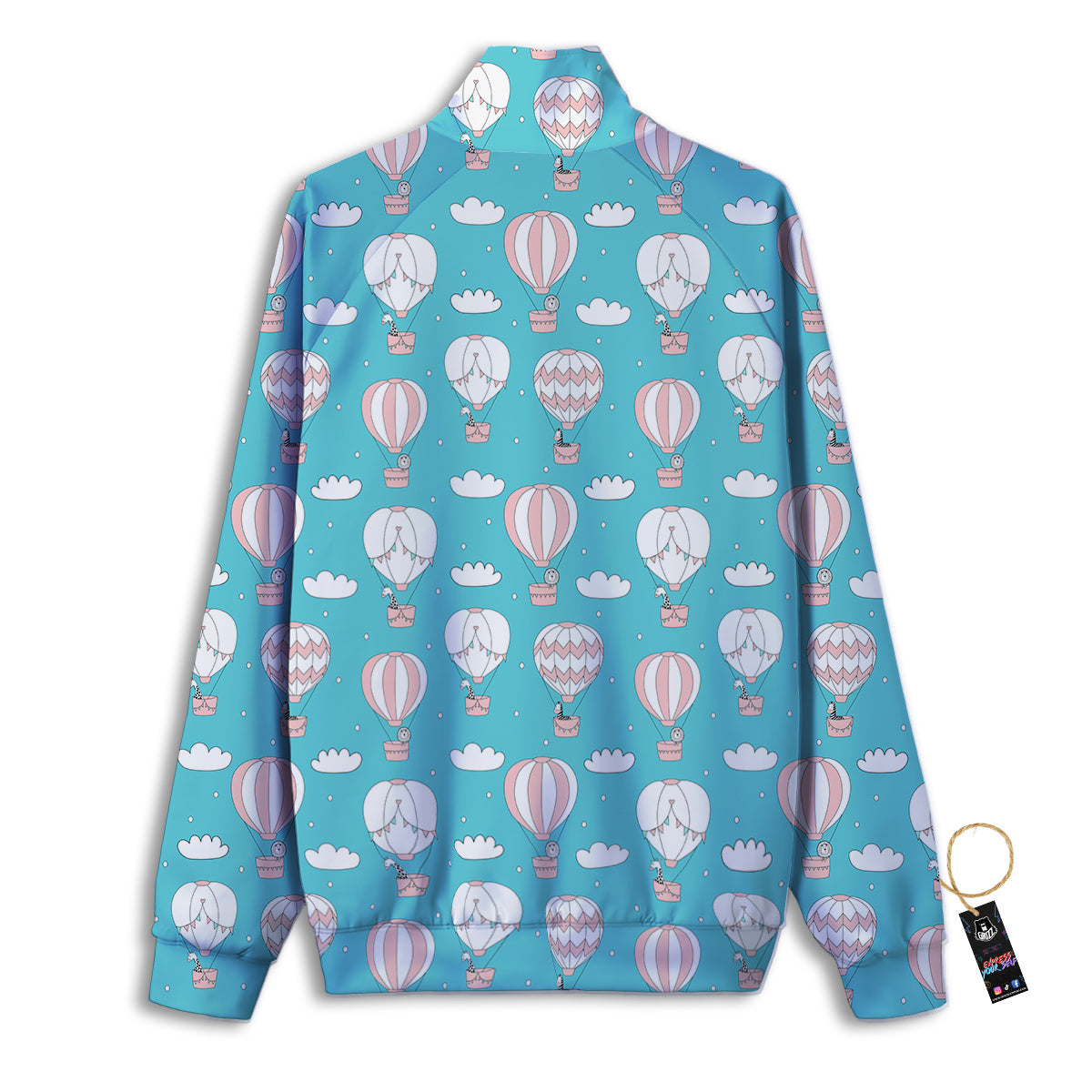 Air Balloon Cartoon Print Pattern Track Jacket-grizzshop