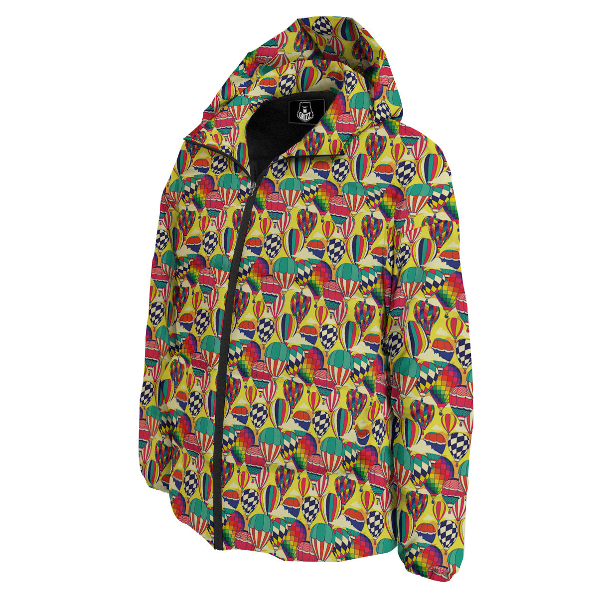 Air Balloon Colorful Print Pattern Down Jacket-grizzshop
