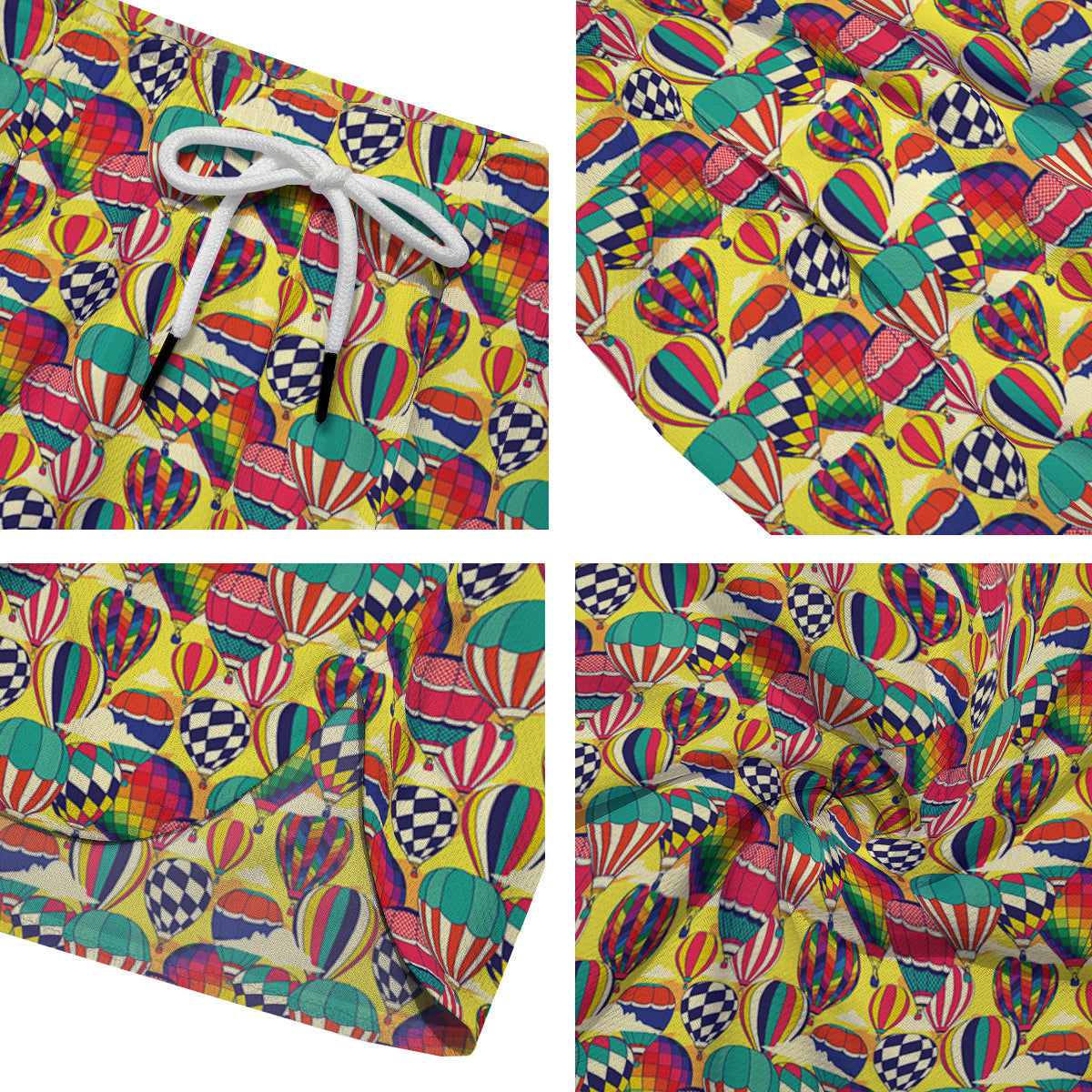 Air Balloon Colorful Print Pattern Men's Running Shorts-grizzshop