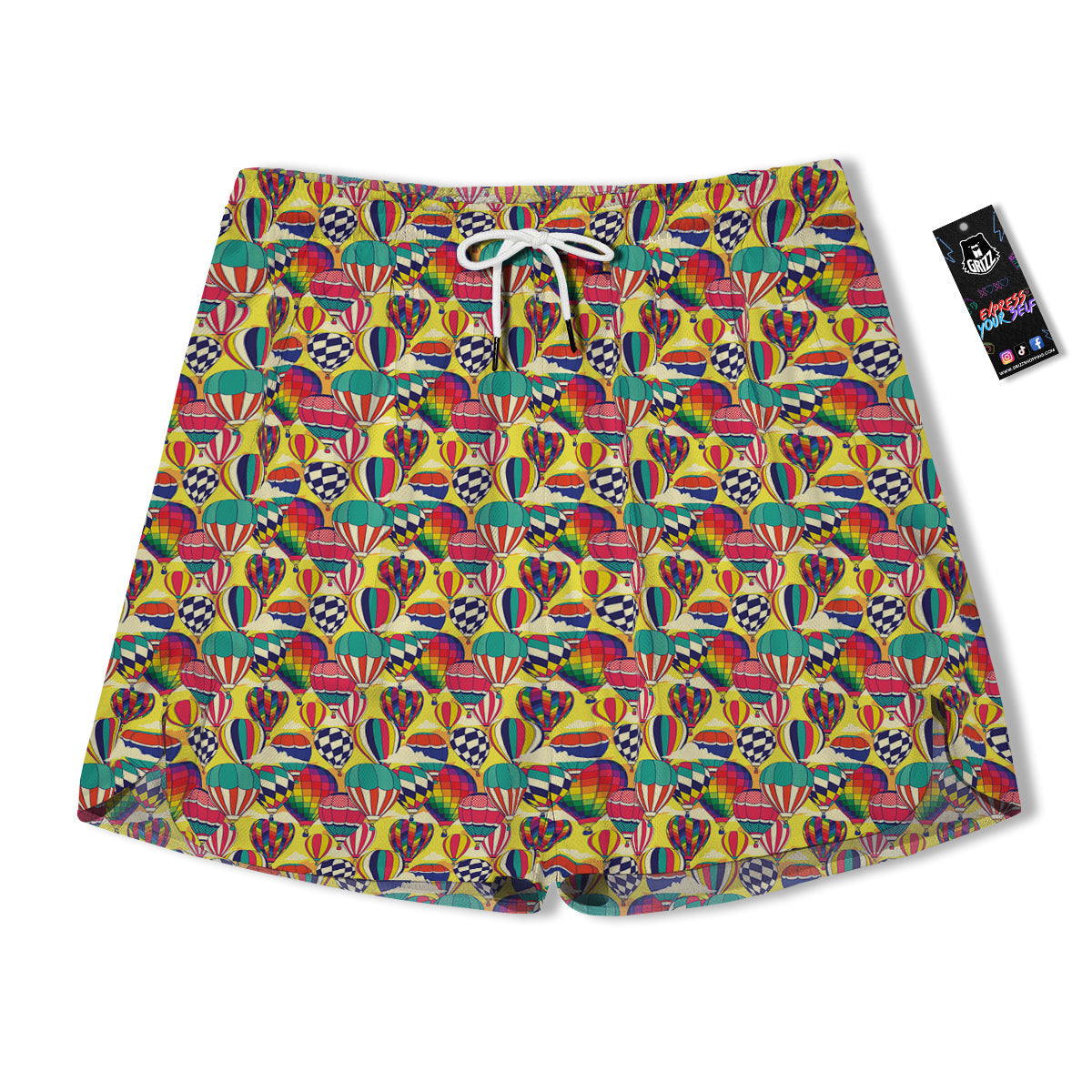 Air Balloon Colorful Print Pattern Men's Running Shorts-grizzshop
