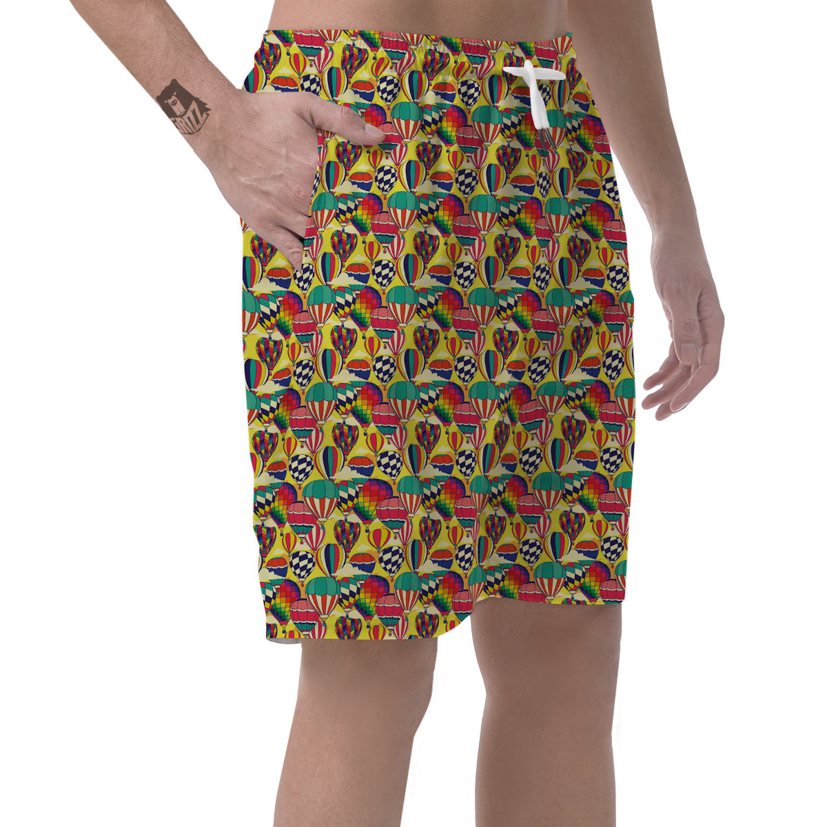 Air Balloon Colorful Print Pattern Men's Shorts-grizzshop