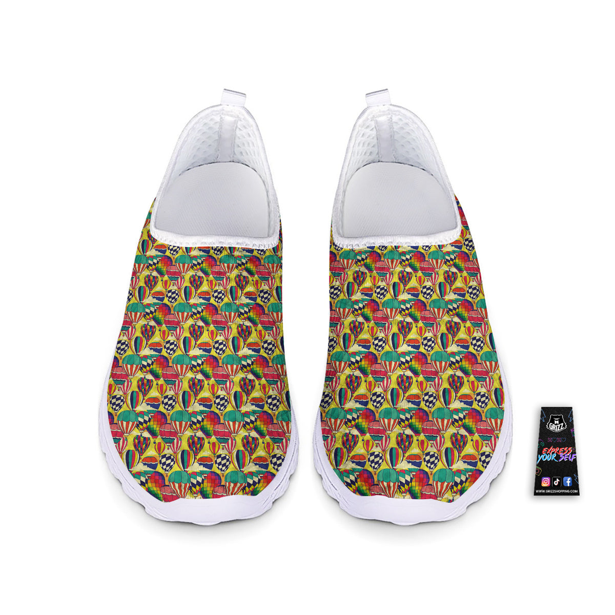 Air Balloon Colorful Print Pattern Nurse Shoes-grizzshop