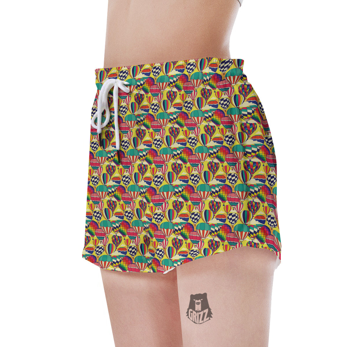 Air Balloon Colorful Print Pattern Women's Shorts-grizzshop