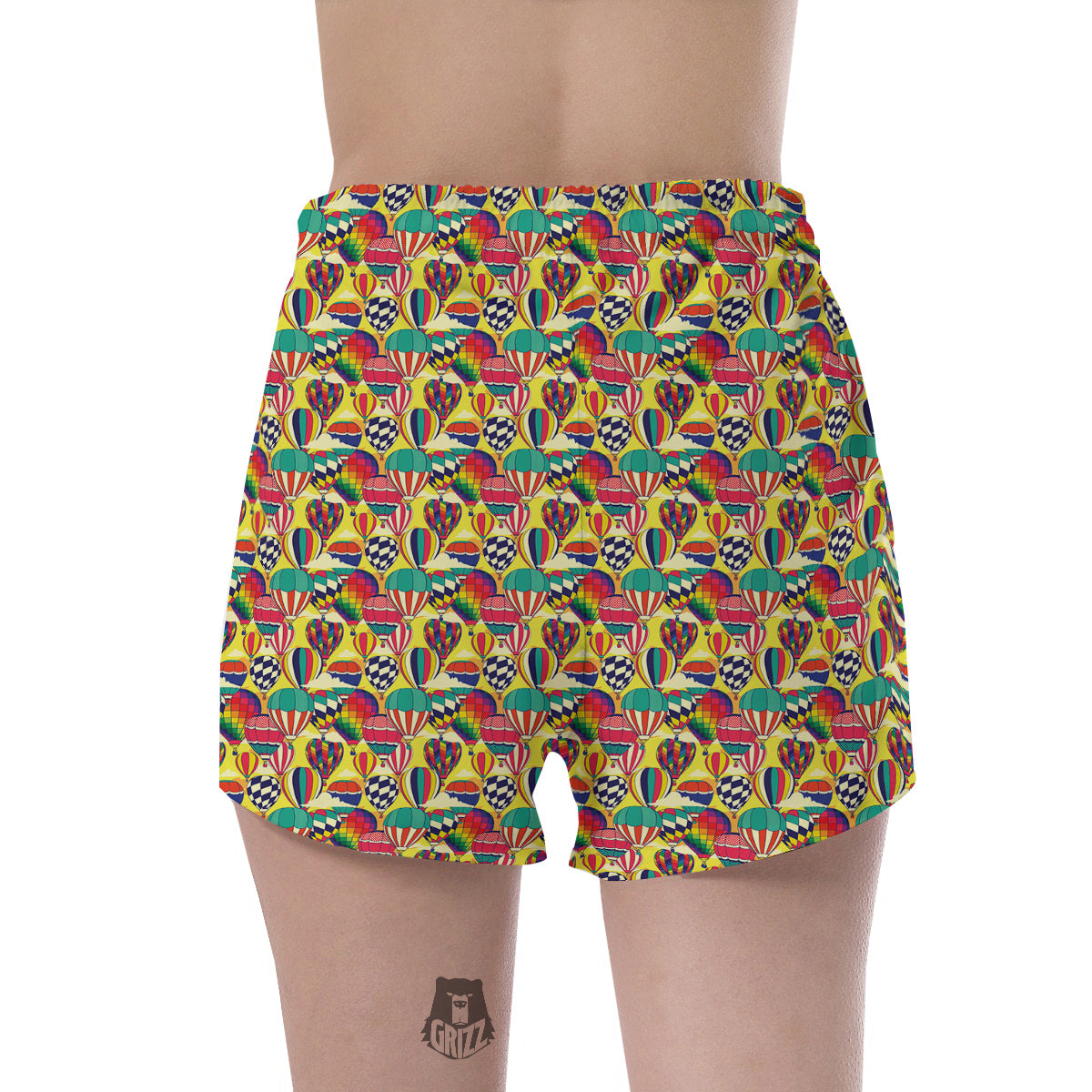 Air Balloon Colorful Print Pattern Women's Shorts-grizzshop