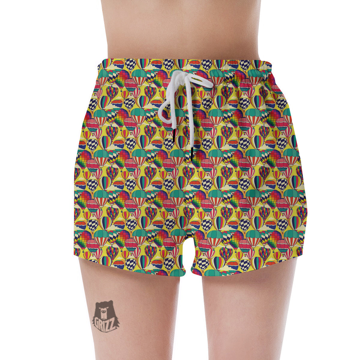 Air Balloon Colorful Print Pattern Women's Shorts-grizzshop