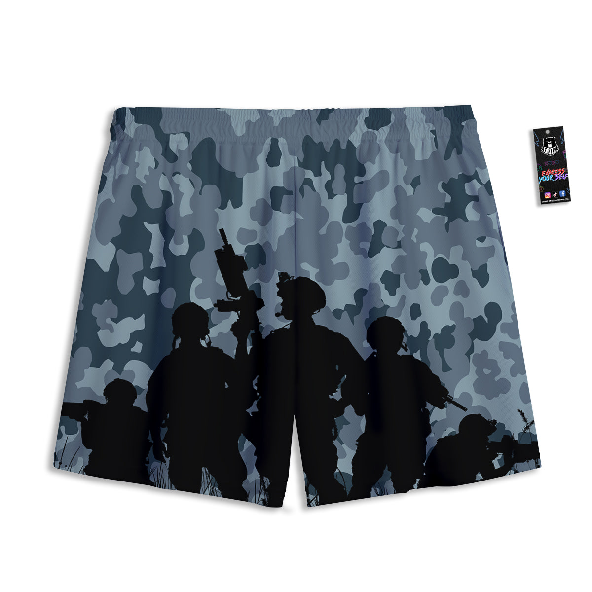 Blood Drip Print Mesh Shorts