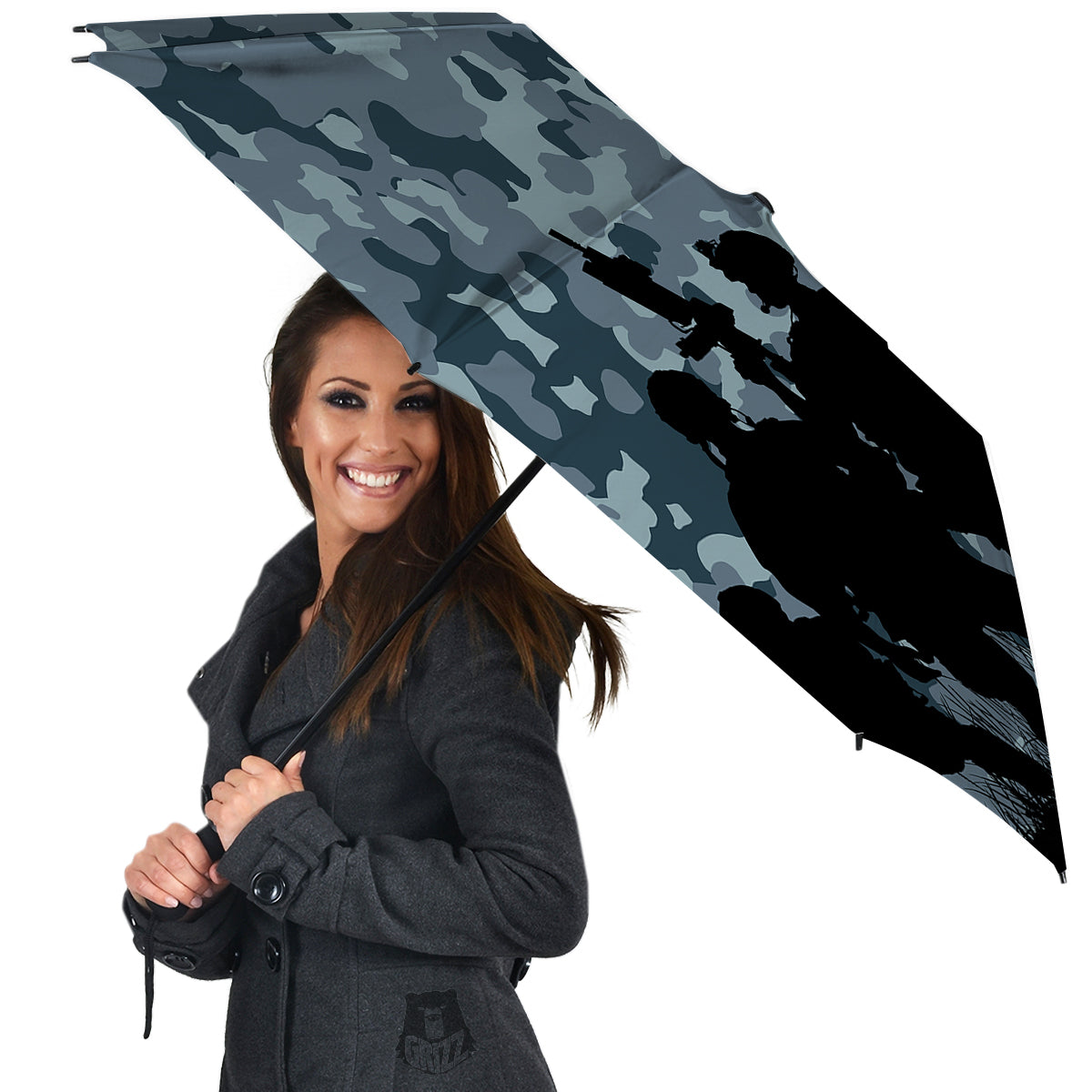 Air Force And Camouflage Print Umbrella-grizzshop