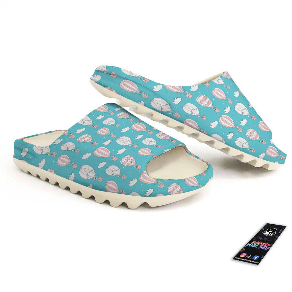 Air Balloon Cartoon Print Pattern Sandals-grizzshop