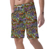 Airbrush Graffiti Print Men's Shorts-grizzshop