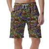 Airbrush Graffiti Print Men's Shorts-grizzshop