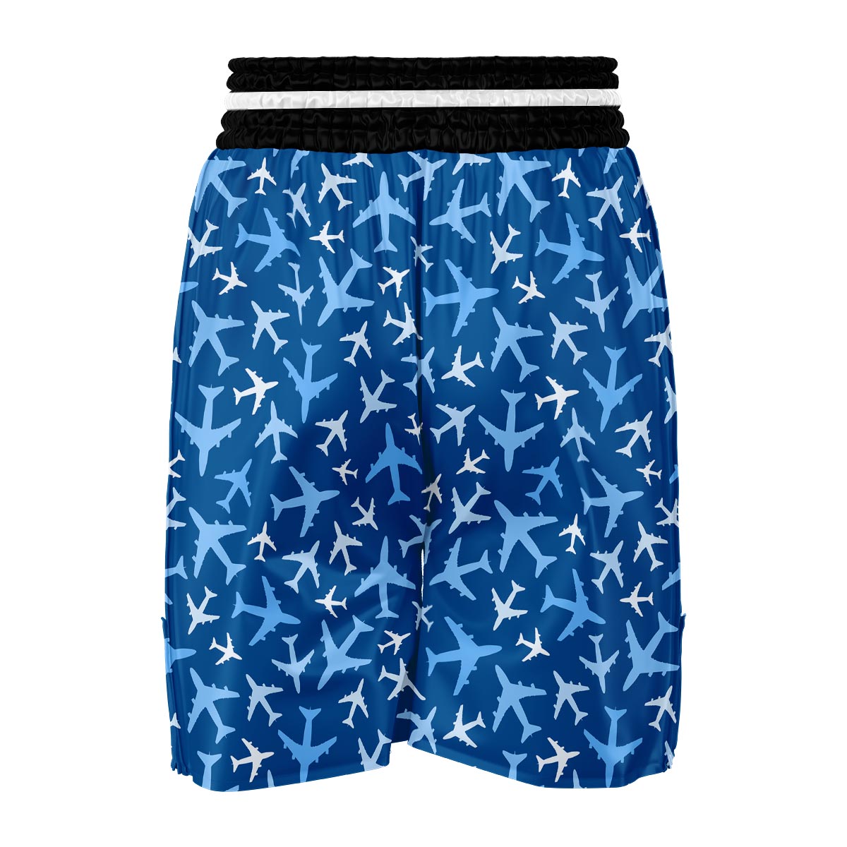 Airplane Pattern Print Boxing Shorts-grizzshop