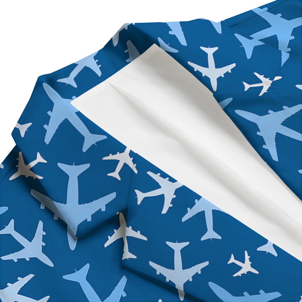 Airplane Pattern Print Men's Blazer-grizzshop