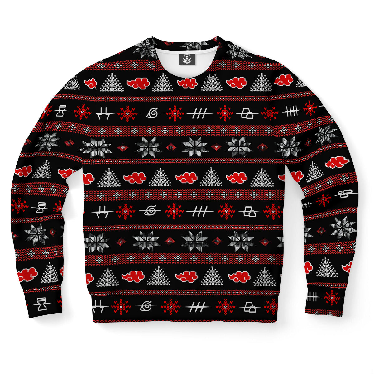 Akatsuki Pattern Ugly Christmas Sweater-grizzshop