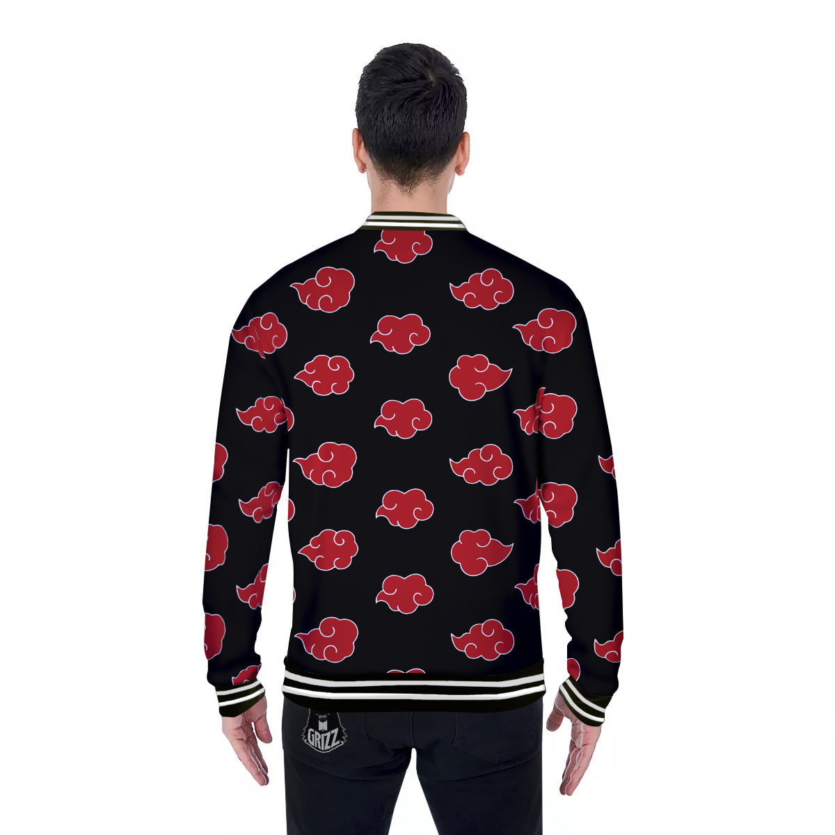 Akatsuki Print Pattern Baseball Jacket-grizzshop