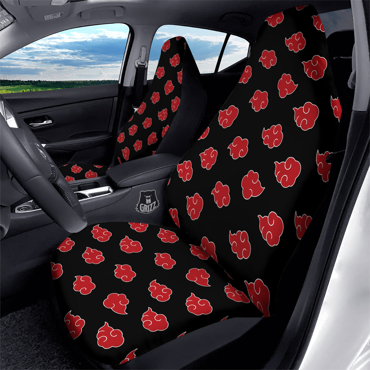 Akatsuki Print Pattern Car Seat Covers-grizzshop