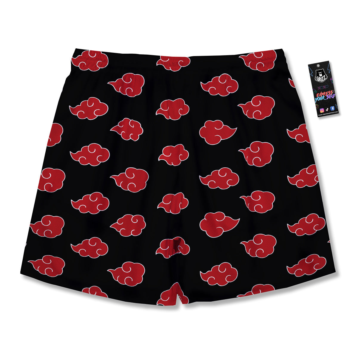 Akatsuki Print Pattern Men's Running Shorts-grizzshop
