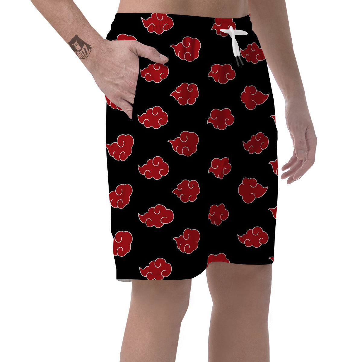 Akatsuki Print Pattern Men's Shorts-grizzshop