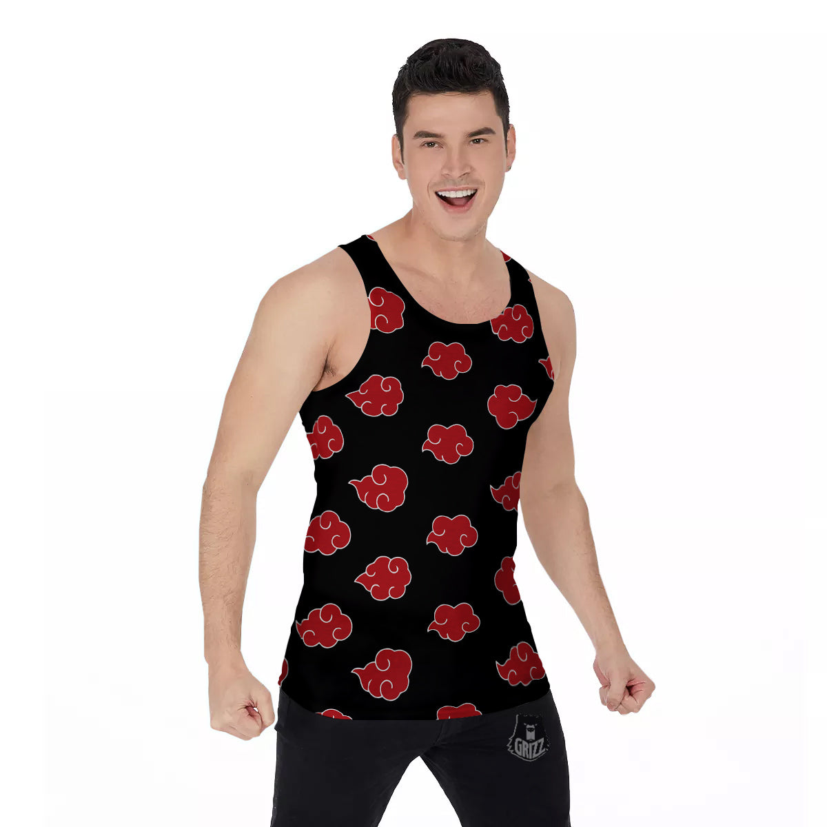 Akatsuki Print Pattern Men's Tank Top-grizzshop