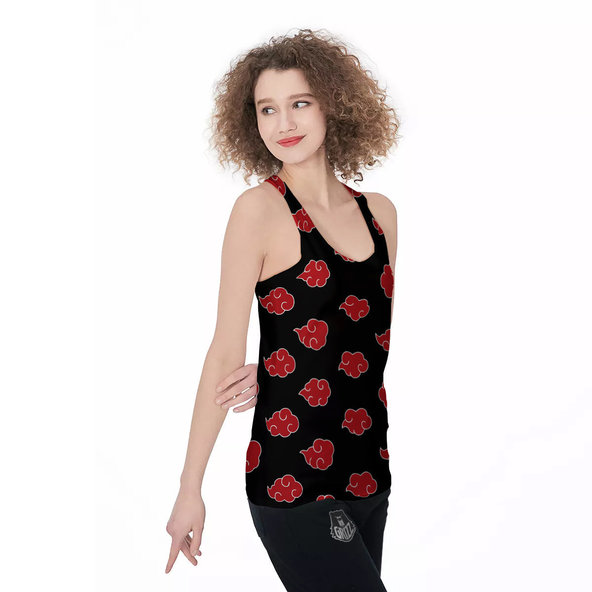 Akatsuki Print Pattern Women's Racerback Tank Top-grizzshop