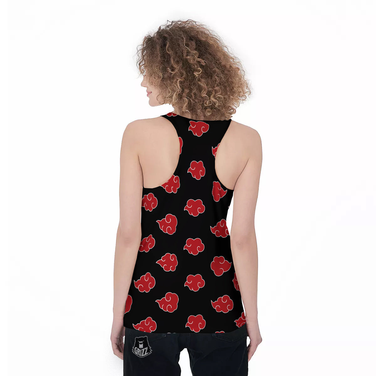 Akatsuki Print Pattern Women's Racerback Tank Top-grizzshop