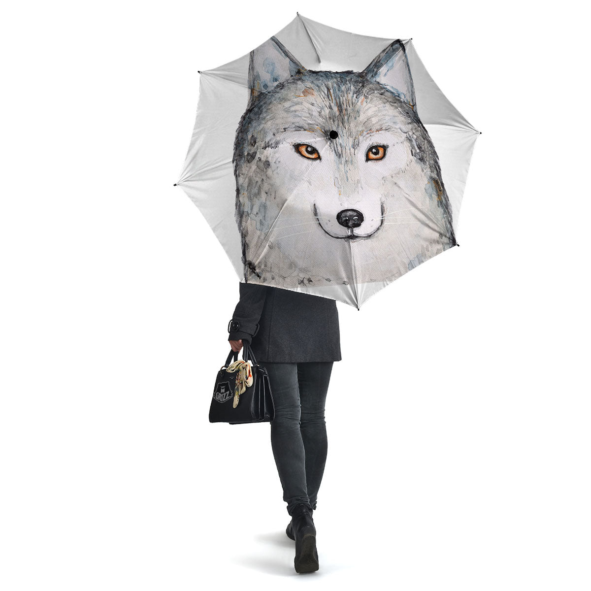 Alaskan Malamute Hand Drawn Print Umbrella-grizzshop