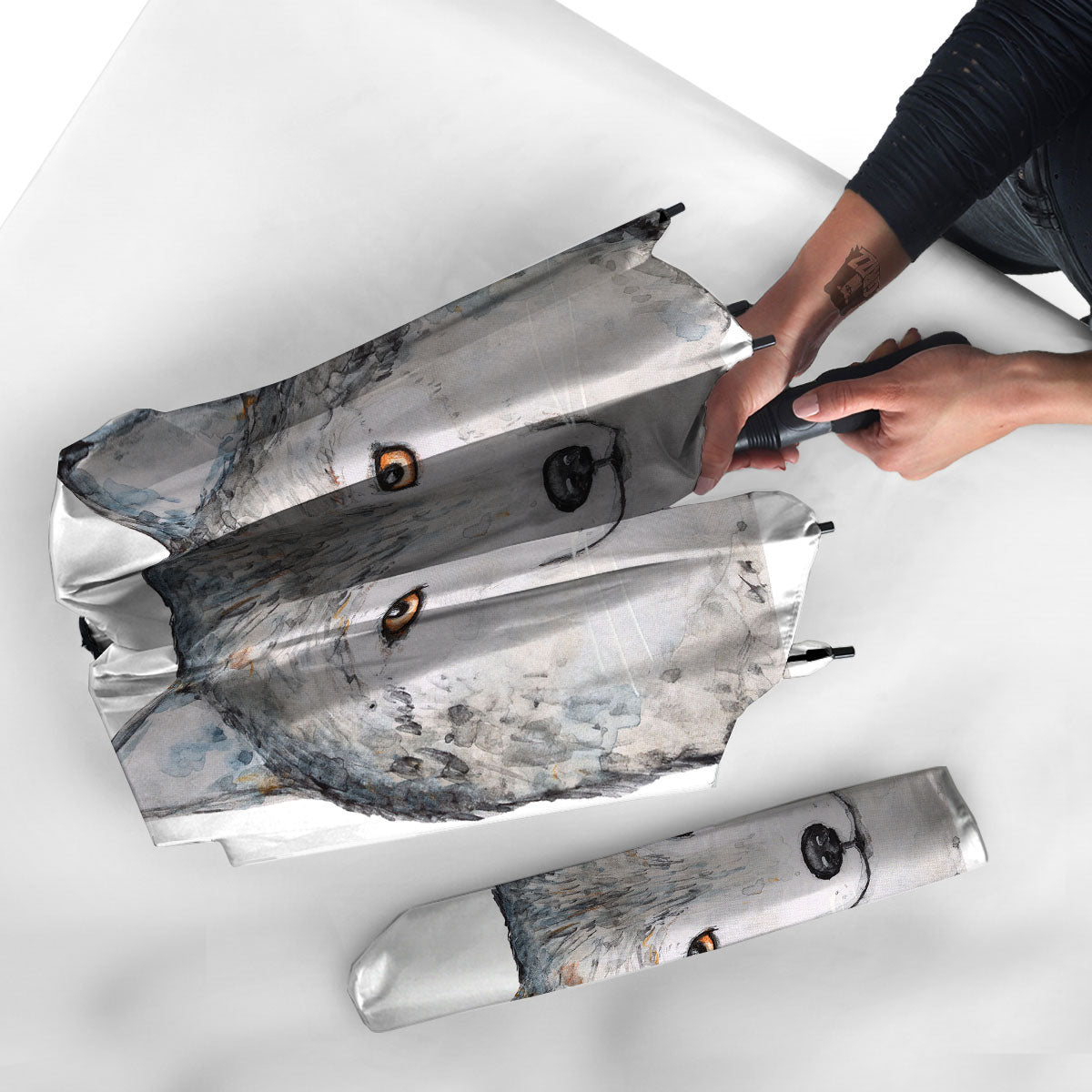 Alaskan Malamute Hand Drawn Print Umbrella-grizzshop