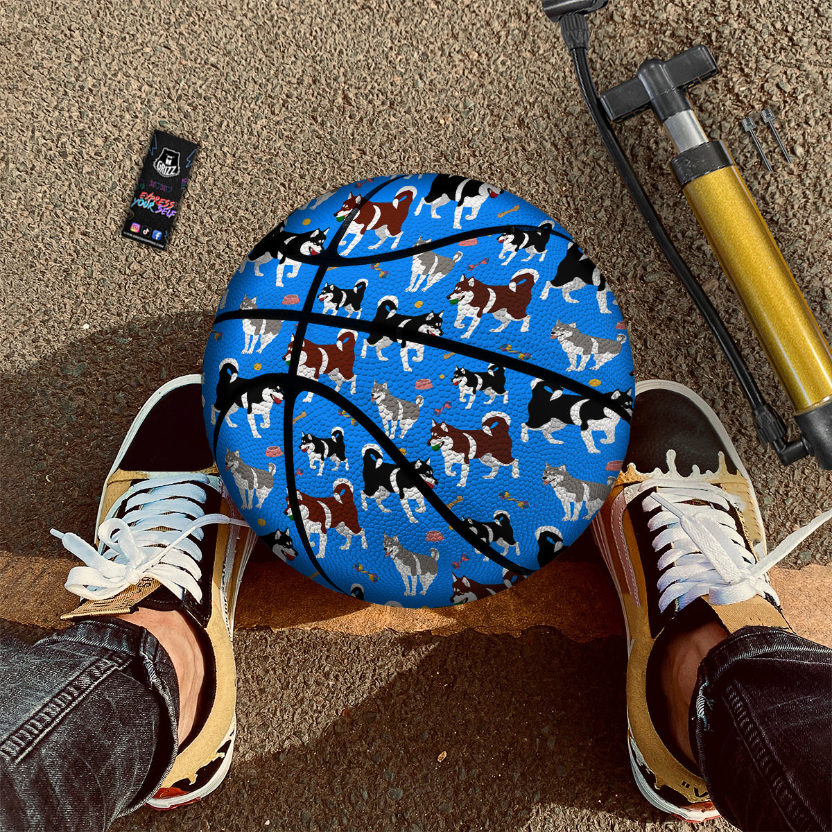 Alaskan Malamute Print Pattern Basketball-grizzshop