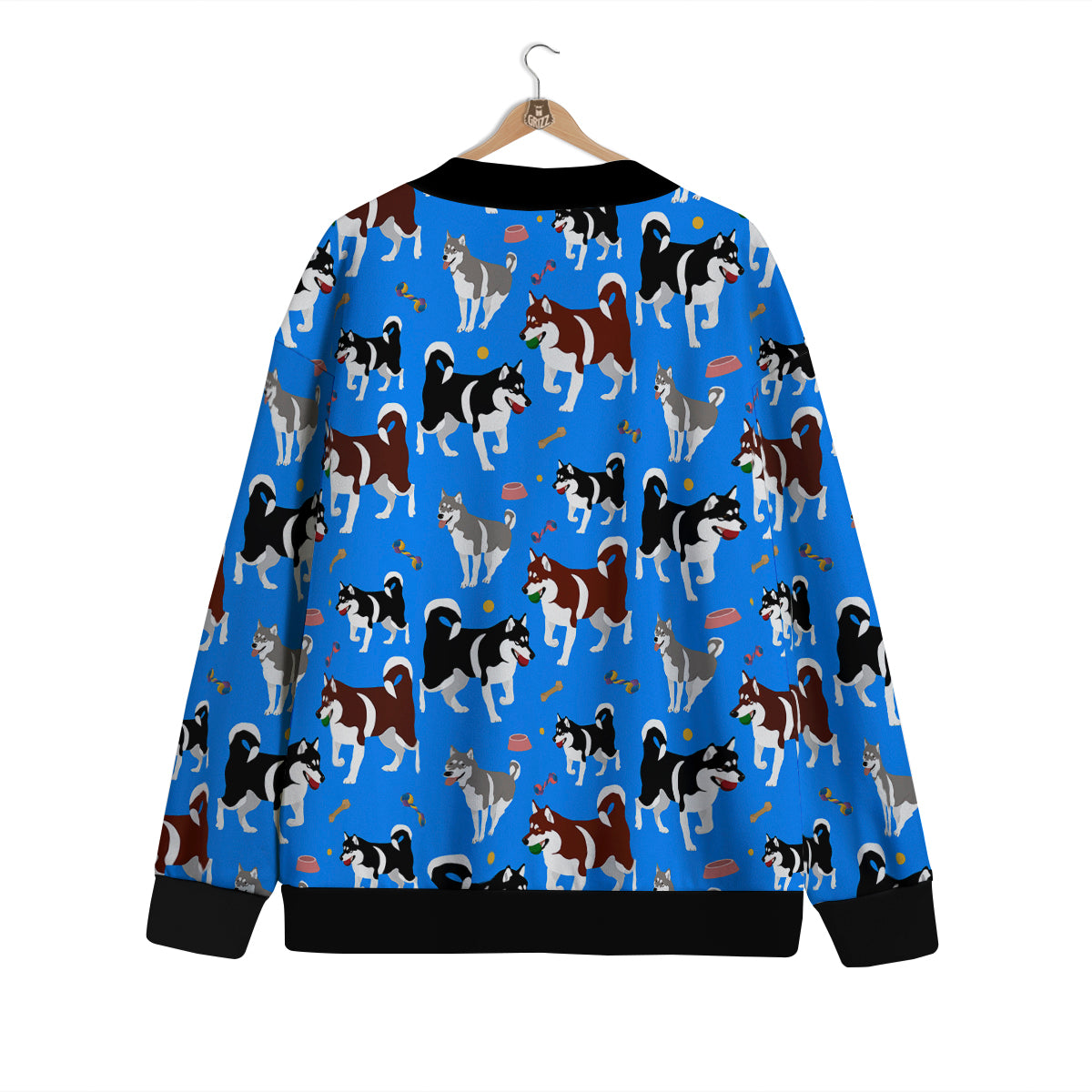 Alaskan Malamute Print Pattern Cardigan-grizzshop