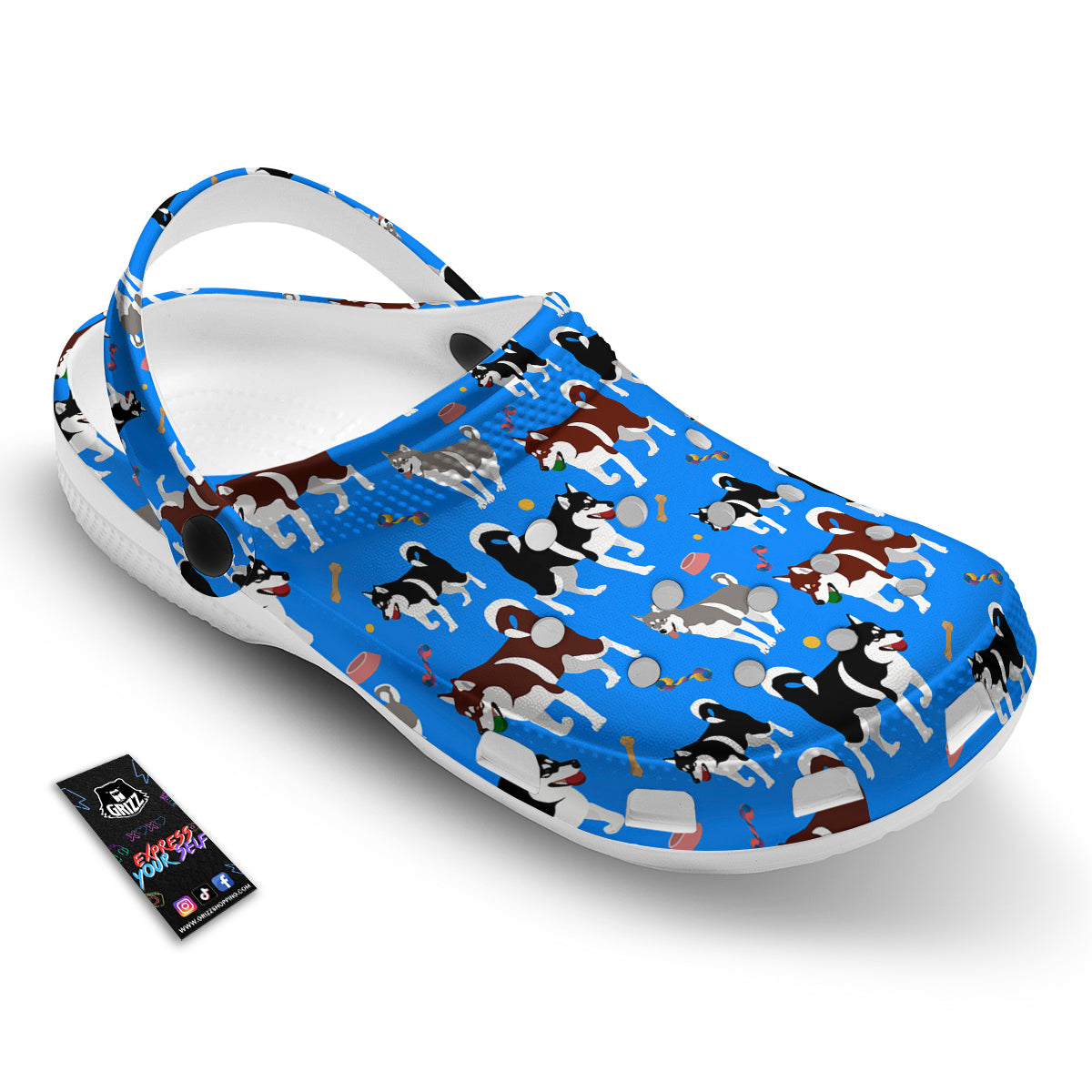 Alaskan Malamute Print Pattern Clog-grizzshop