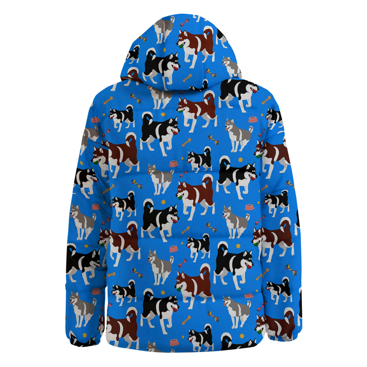 Alaskan Malamute Print Pattern Down Jacket-grizzshop