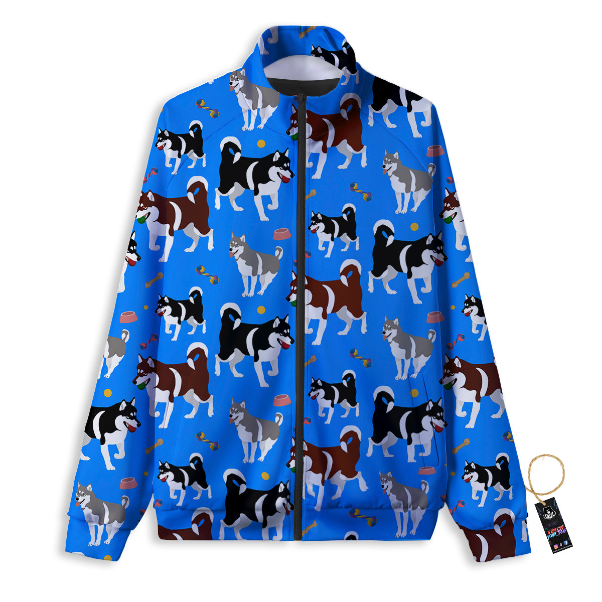 Alaskan Malamute Print Pattern Track Jacket-grizzshop