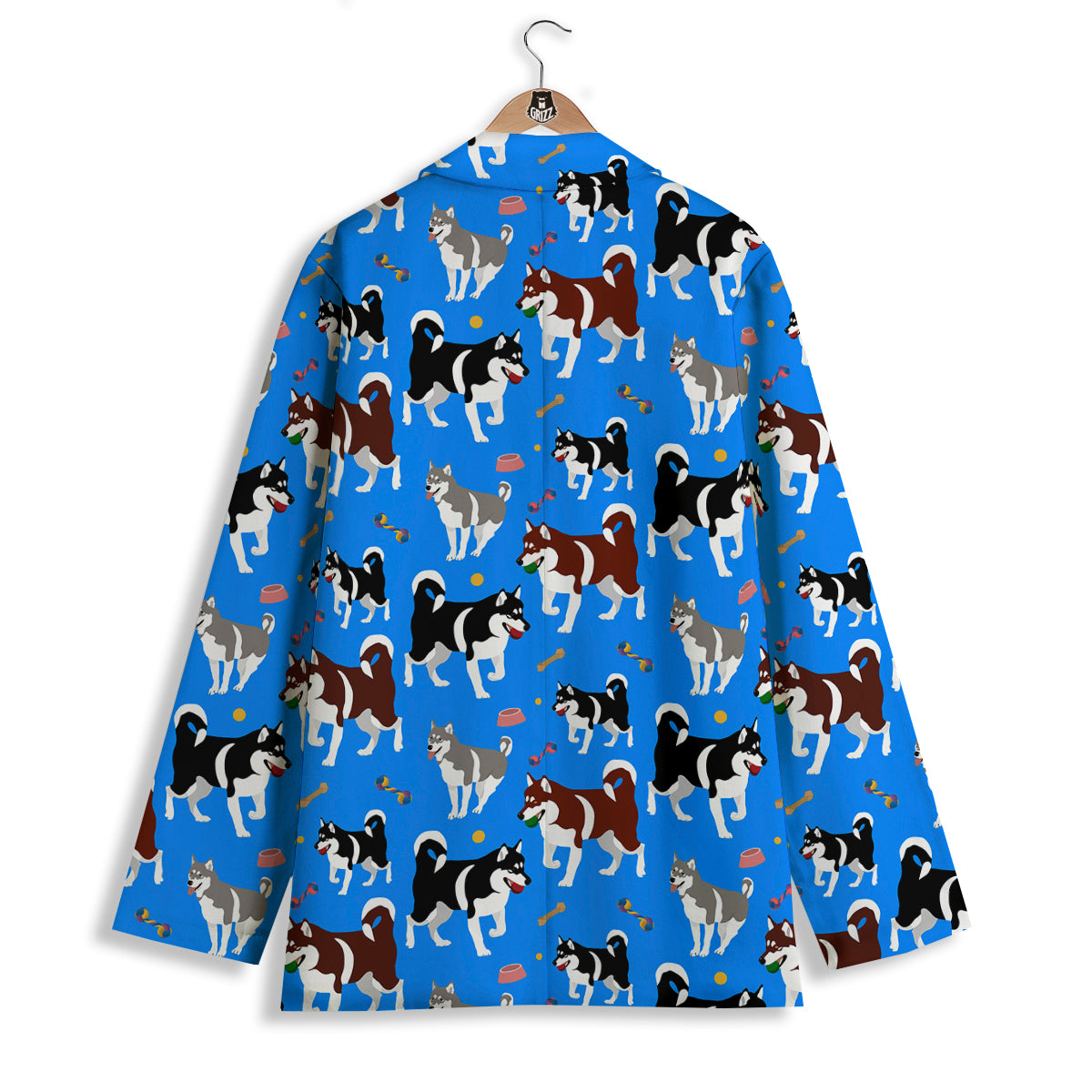Alaskan Malamute Print Pattern Women's Blazer-grizzshop