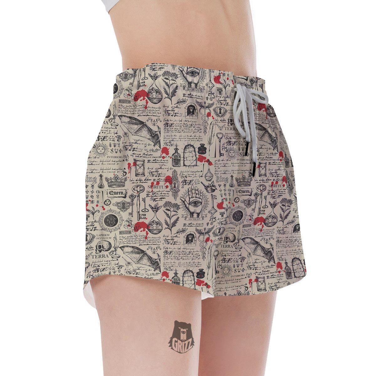 Alchemy Witchcraft Gothic Women's Shorts-grizzshop