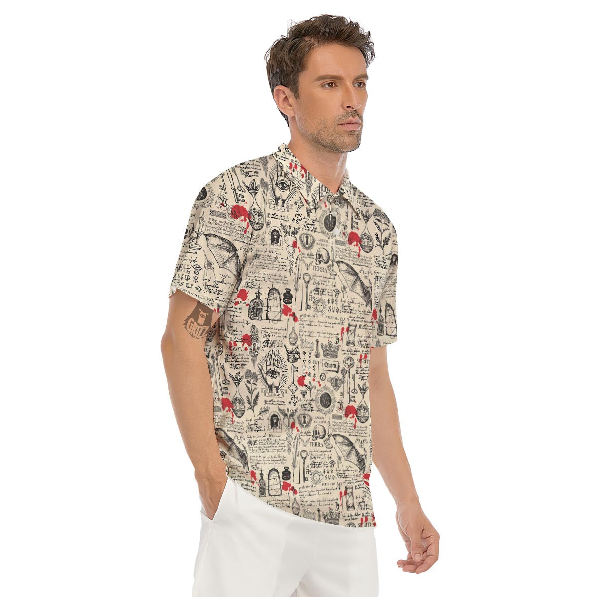 Alchemy Witchcraft Gothic Men's Golf Shirts-grizzshop