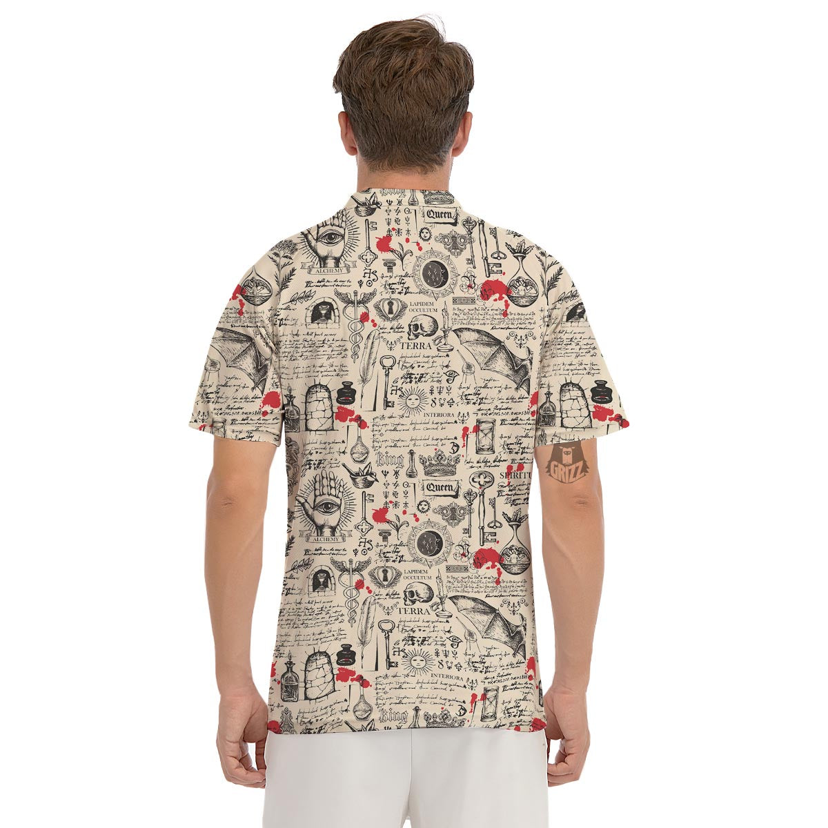 Alchemy Witchcraft Gothic Men's Golf Shirts-grizzshop