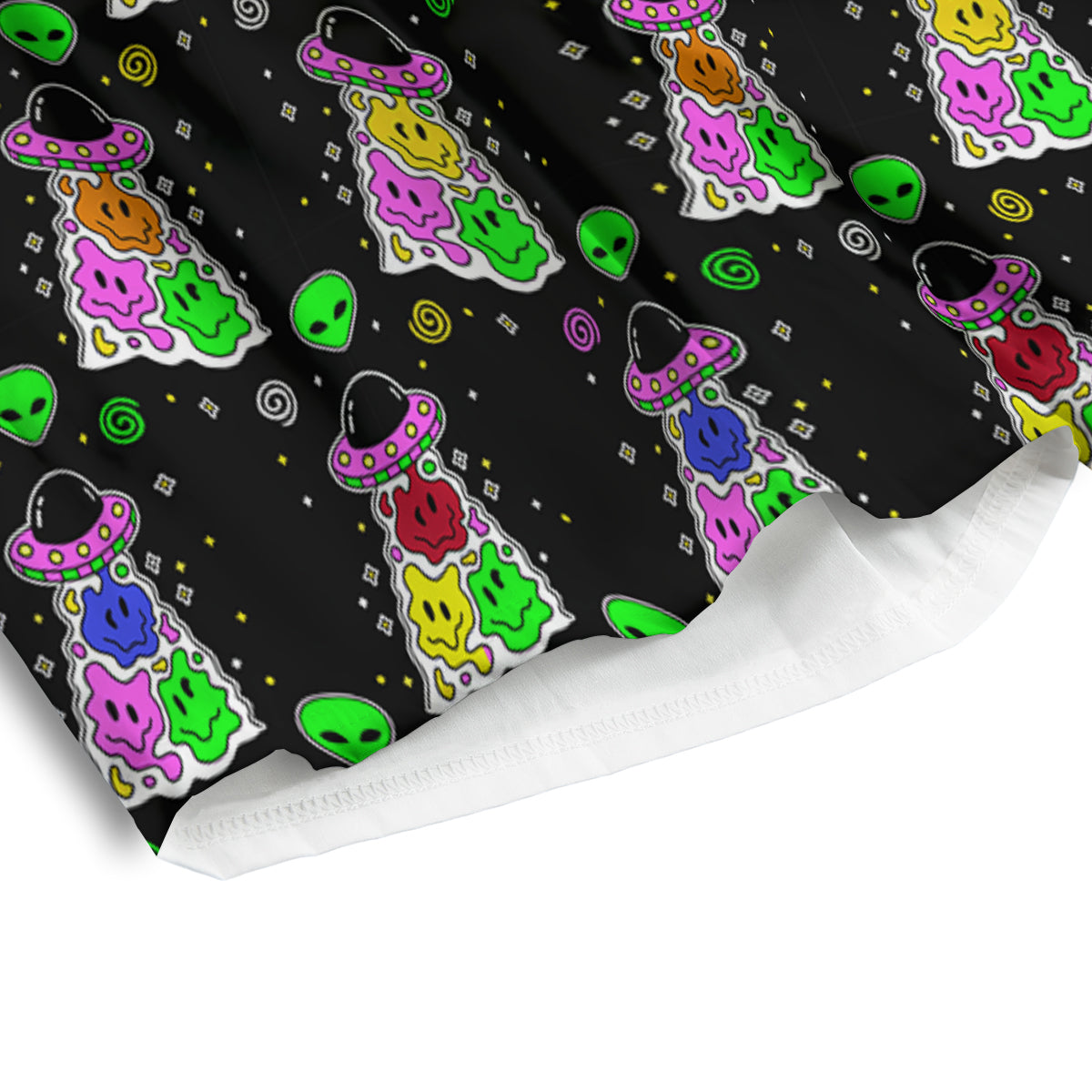 Alien And UFO Trippy Print Pattern Men's Athletic Shorts