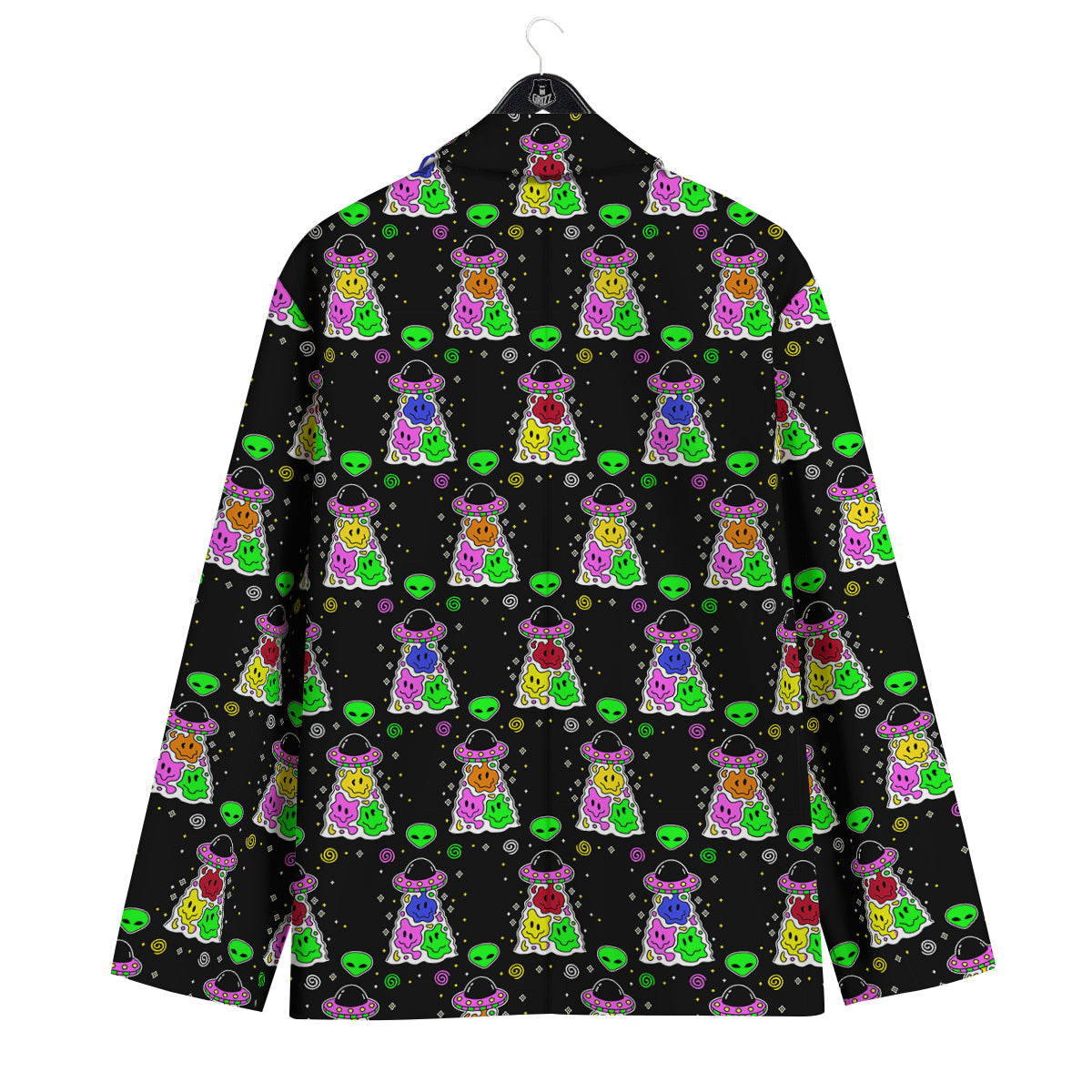 Alien And UFO Trippy Print Pattern Men's Sport Coat-grizzshop