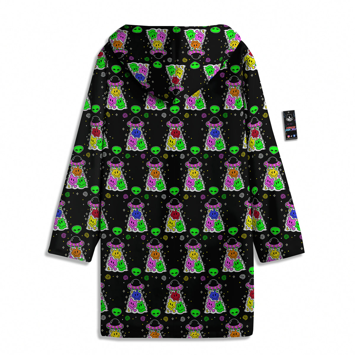 Alien And UFO Trippy Print Pattern Men's Windbreaker Jacket-grizzshop