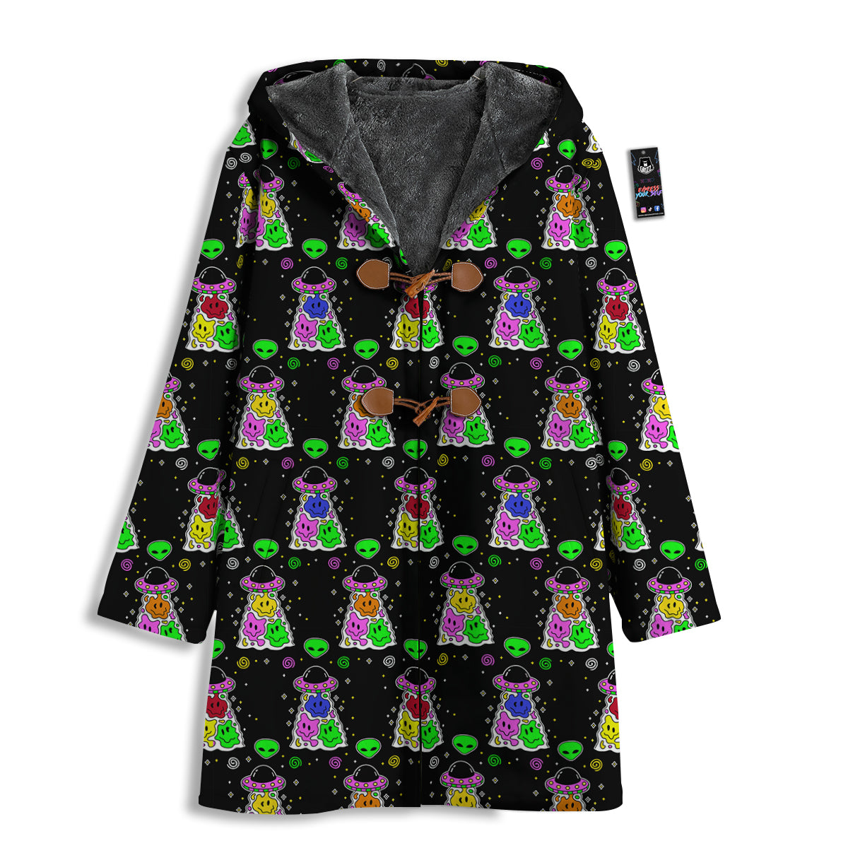 Alien And UFO Trippy Print Pattern Men's Windbreaker Jacket-grizzshop