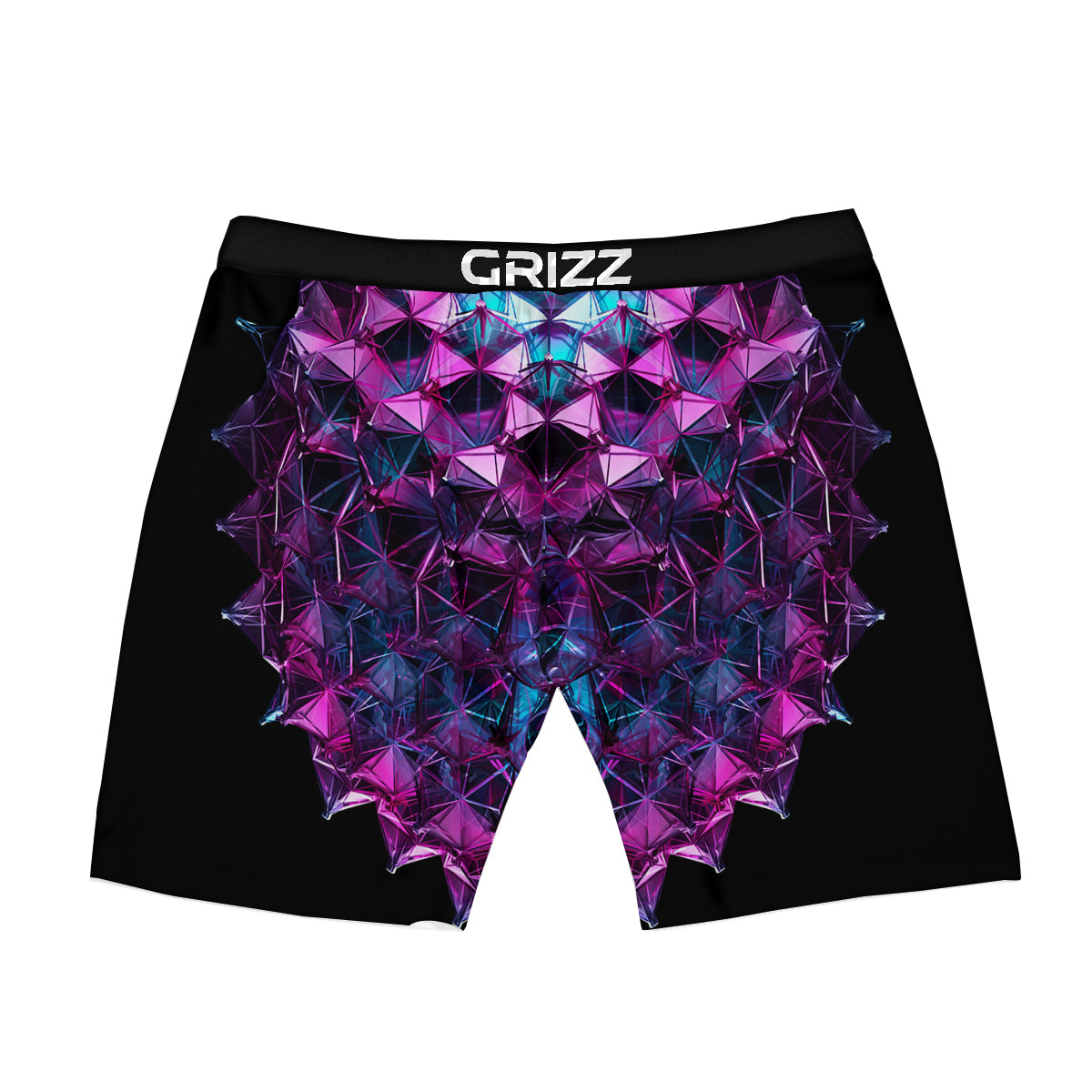 Alien Crystal Diamond Flower Print Boxer Briefs-grizzshop