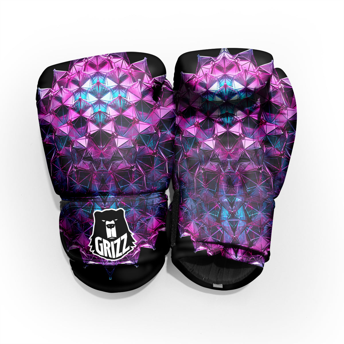 Alien Crystal Diamond Flower Print Pro Boxing Glove