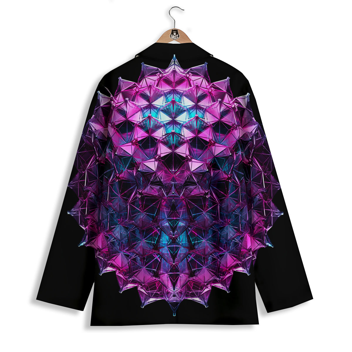 Alien Crystal Diamond Flower Print Women's Blazer-grizzshop