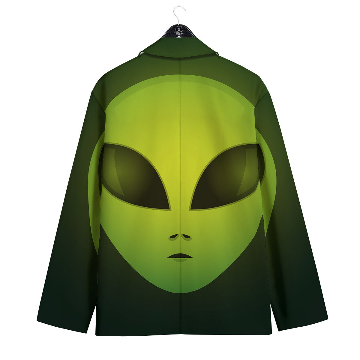Alien Face Green Print Men's Sport Coat-grizzshop