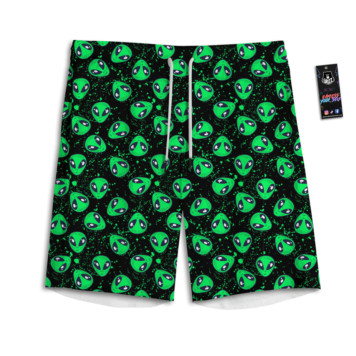 Alaskan Malamute Hand Drawn Print Men's Athletic Shorts