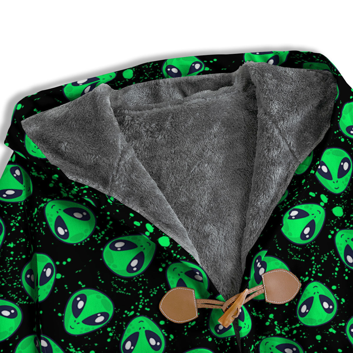 Alien Face Green Print Pattern Men's Windbreaker Jacket-grizzshop
