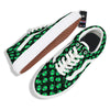 Alien Face Green Print Pattern Skate Shoes-grizzshop