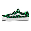 Alien Face Green Print Pattern Skate Shoes-grizzshop