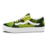 Alien Face Green Print Skate Shoes-grizzshop