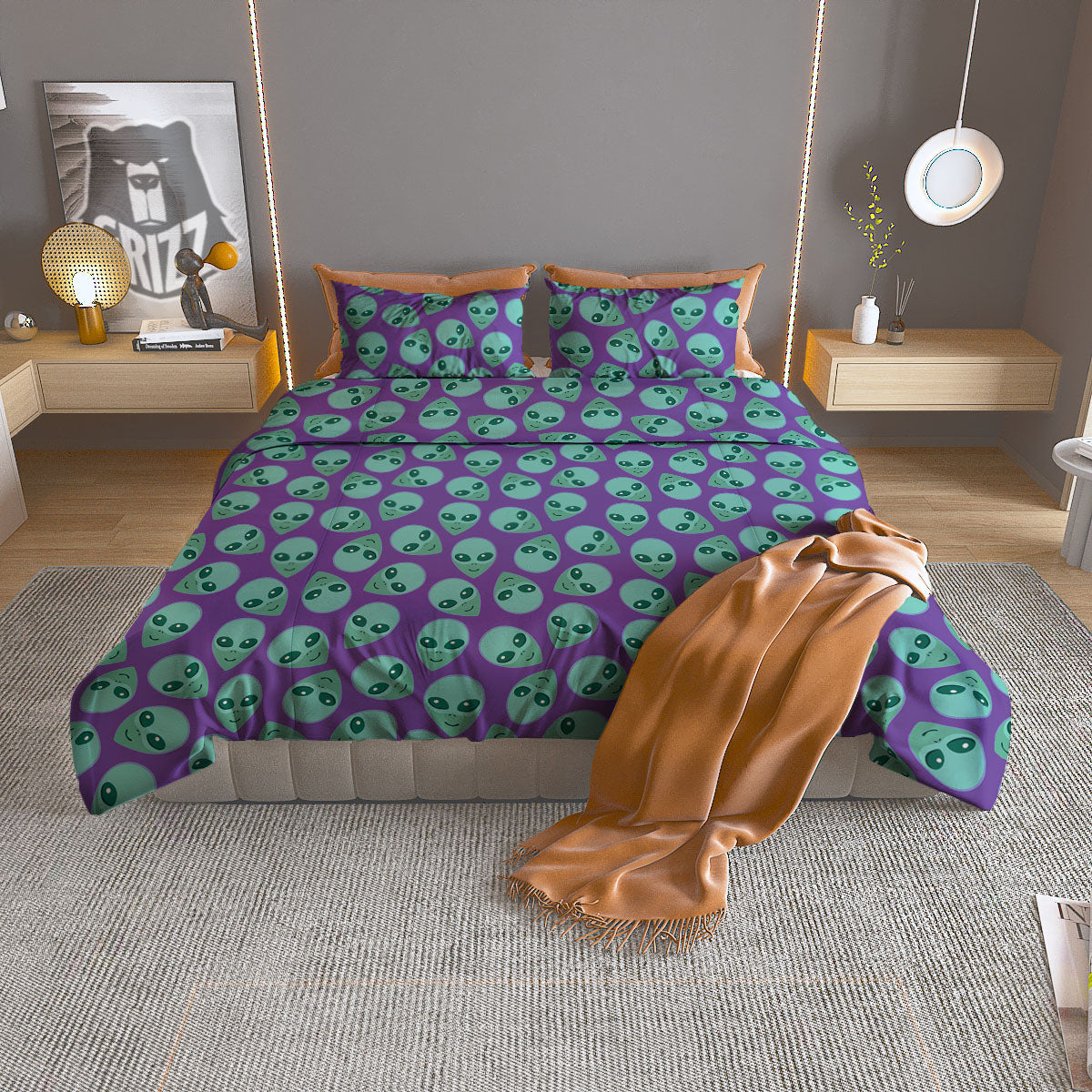 Aloha Flower Tropical Print Pattern Duvet Cover Bedding Set
